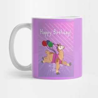 Happy Birthday Llama Mug